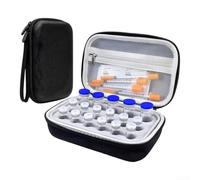 Estuche Viales Medicación Frigorífico Protección Térmica(C) | para compacto, para ideal organización, para acceso para rápido, 20x13x7cm, tejido+EVA resistente