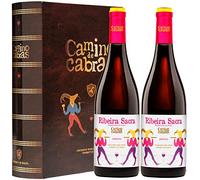 Estuche Vino para Regalar Tinto Mencia Ribeira Sacra | Vino Regalo Gourmet | Red Wine | Vinos Buenos Para Regalar | 2 Botellas x 750 ml CAMINO DE CABRAS