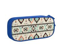 Estuche vintage azteca bohemio para niños y niñas, estuche grande étnico para bolígrafos, organizador de papelería, estuche para lápices para escuela, oficina, bolsa de maquillaje con cremallera, Pink