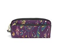 Estuche vintage con atrapasueños para niñas y niños, de piel sintética, bolsa de lápices portátil, soporte para bolígrafos, bolsa de maquillaje para adultos, #122, 21x10.5x5cm