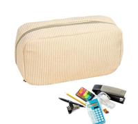 Estuche y Bolsa de Lápices Portaútiles Regla Organizador Multifuncional | Estuche Escolar de Pana para Primaria, Secundaria, Adolescentes, Adultos, Escritura, Marcado, Pintura y Viaje
