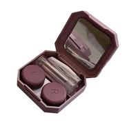 Estuche y herramienta de extracción de lentes de goma de tamaño compacto, fácil de transportar, aplica contactos de forma segura, soporte de viaje, Color caramelo