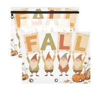 Estuches multiusos con 3 agujeros para cartas de papel A4, paquete de 2 unidades, clase de profesor, Hello Fall Autumn Dwalf Flower