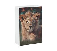 Estuches para cigarrillos Estuche para cigarrillos con estampado King of Beasts con capacidad para 20 cigarrillos - Diseño de resorte a presión para abrir con una sola mano