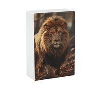 Estuches para cigarrillos King of Beasts Estuche para cigarrillos impreso con capacidad para 20 cigarrillos - Diseño de resorte a presión para abrir con una sola mano