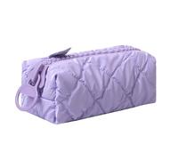 Estuches para lápices, estuche para marcadores con cremallera, bolsa de almacenamiento de lápices de viaje, cosméticos, bolsa organizadora para estudiantes, adultos, adolescentes y niños (L-morado)