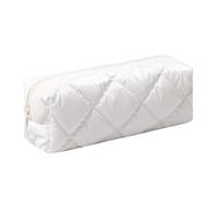 Estuches para lápices, estuche para marcadores con cremallera, bolsa de almacenamiento de lápices de viaje, cosméticos, bolsa organizadora para estudiantes, adultos, adolescentes y niños (M-blanco)