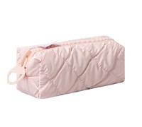 Estuches para lápices, estuche para marcadores con cremallera, bolsa de almacenamiento de lápices de viaje, cosméticos, bolsa organizadora para estudiantes, adultos, adolescentes y niños (L-rosa)