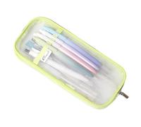 Estuches para lápices, estuche transparente para marcadores con cremallera, bolsa de almacenamiento para lápices de examen, bolsa de maquillaje para estudiantes, adultos, adolescentes y niños (verde)