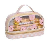 Estuches para lápices, estuche transparente para marcadores con cremallera, bolsa de almacenamiento para lápices, bolsa de maquillaje de viaje, organizador para estudiantes, adultos, adolescentes y