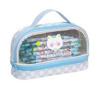 Estuches para lápices, estuche transparente para marcadores con cremallera, bolsa de almacenamiento para lápices, bolsa de maquillaje de viaje, organizador para estudiantes, adultos, adolescentes y