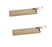 Estuches para Lápices Portátiles de 2 Piezas con Gancho para Llavero Bolsa de Almacenamiento de Bolígrafos de PU de 16 CM para Oficinas Escolares Viajes Uso Diario Estuche para Lápices Colgante