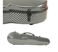 Estuches Para Violín Caja de violín de tamaño 4/4, disco duro triangular y resistencia a la compresión con bloqueo de correa trasera doble de fibra de carbono Para La Protección De Violines(Black)