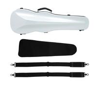 Estuches Para Violín Estuche portátil for violín 4/4, caja triangular de fibra de carbono, mochila con doble correa for el hombro, estuche triangular con higrómetro Para La Protección De Violines(Whit