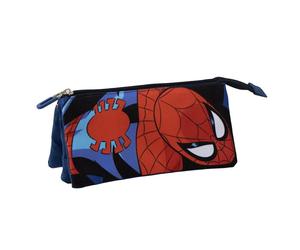 Estuches y Plumieres Spider-Man y Spidey Niño y Niña - Portatodos Escolares con Cremallera, Varios Compartimentos y Accesorios de Papelería, Licencia Oficial, Vuelta al Cole Portatodo 3 Comp. Spiderma