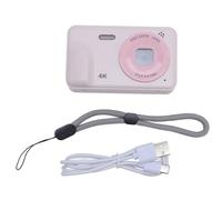Estudiante Cámara Digital Compacta 48MP Portable Auto Focus 5X Zoom 2.0in Pantalla IPS Filtro Múltiple para Viajes Diarios (Pink)