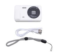 Estudiante Cámara Digital Compacta 48MP Portable Auto Focus 5X Zoom 2.0in Pantalla IPS Filtro Múltiple para Viajes Diarios (White)