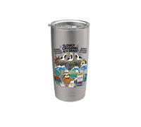 Estudiante de geografía perezoso de 4to grado que aplasta lentamente gaviota Vaso térmico de acero inoxidable de doble pared