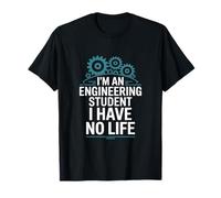 Estudiante de ingeniería Divertido Diciendo Que no Hay Engranajes de Vida Camiseta