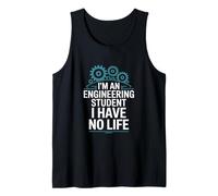 Estudiante de ingeniería Divertido Diciendo Que no Hay Engranajes de Vida Camiseta sin Mangas