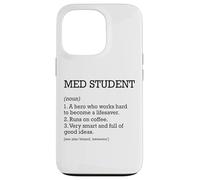 Estudiante de Medicina Definición de Trabajo Personalizado Estudiante Carcasa para iPhone 13 Pro