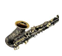 estudiante de saxofón Afinador De Saxofón Alto Eb, Cuerpo Tallado En Oro Niquelado Negro, Viento De Madera Profesional Con Estuche, Accesorios (Color : Plum)