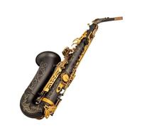 estudiante de saxofón Caja Gris Claro Saxofón Alto Eb Negro Galvanoplastia Negro Niquelado Cuerpo Tallado Viento De Madera Profesional (Color : Light Grey)