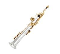 estudiante de saxofón Hecho En Japón Saxofón Agudo Llave Dorada Plateada Con Estuche Saxofón Saxophone Boquilla Ligadura Cañas Cuello (Color : 037)
