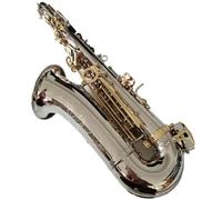 estudiante de saxofón Saxofón Alto Eb Tune, Instrumento Musical De Latón, Cuerpo Chapado En Níquel Y Plata, Llave De Laca Dorada Con Boquilla (Color : Light Grey)