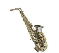 estudiante de saxofón Saxofón Alto Latón Cuerpo Chapado En Plata Laca Dorada Llave Eb Mi Saxo Plano Con Estuche Para Boquilla (Color : Army green)