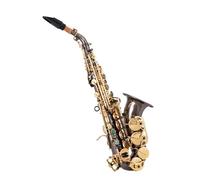 estudiante de saxofón Saxofón Soprano Plano B Saxofón Doblado Pequeño Para Adultos Rendimiento De Examen De Grado Negro Níquel Dorado