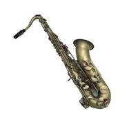 estudiante de saxofón Saxofón Tenor De Cobre Antiguo Bb Instrumento Musical Actuación Profesional (Color : Leather suitcase)