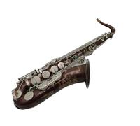 estudiante de saxofón Saxofón Tenor Profesional Bb, Cobre Antiguo, Teclas Planas Plateadas, Instrumento Musical Con Accesorios