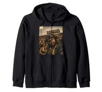 Estudiante Pirata Divertido Selfie Vintage Game Day Cool Mascot Sudadera con Capucha