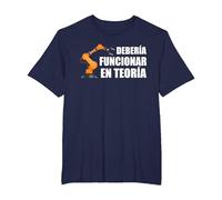 Estudiantes Automatización Engineering Ingeniero Re Robots Camiseta, Hombre Tallas Grandes, Azul Marino, 5X Alto