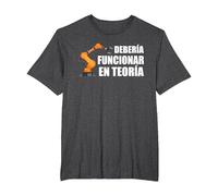 Estudiantes Automatización Engineering Ingeniero Re Robots Camiseta, Hombre Tallas Grandes, Jaspeado Oscuro, 6X Alto
