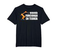 Estudiantes Automatización Engineering Ingeniero Re Robots Camiseta, Hombre Tallas Grandes, Negro, 3X Alto