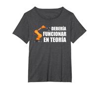 Estudiantes Automatización Engineering Ingeniero Re Robots Camiseta, Mujer Tallas Grandes, Jaspeado Oscuro, 2XL Grande