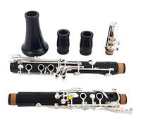 estudiantes clarinete Clarinete Profesional De 17 Teclas Redwood A Rosewood Silvering/Ebony Gold-plated Clarinete Profesional Clarinete (Color : Ebony)