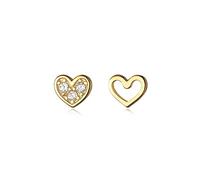 Estudio asimétrico en Forma de corazón para Damas Dulces y encantadores exquisitos Pendientes de Gama Alta