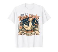 Estudio Bíblico Creciendo en Gracia Fe Cristiana en Jesús Camiseta gráfica económica, Hombre, Blanco, L