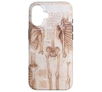 Estudio de anatomía Humana de Esqueletos por Leonardo da Vinci Carcasa para iPhone 16