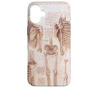 Estudio de anatomía Humana de Esqueletos por Leonardo da Vinci Carcasa para iPhone 16 Plus