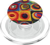 Estudio de Color de Kandinsky, Cuadrados con círculos concéntricos HD PopSockets PopGrip para MagSafe