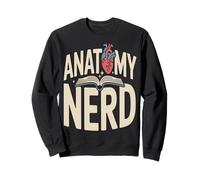 Estudio de Estudiante de Medicina del Cuerpo Humano Nerd de anatomía Sudadera