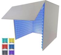 Estudio de grabación vocal portátil, Cabina de aislamiento acústico, caja for micrófonos, pantalla for estudios domésticos, grabación música, podcasting, tratamientos acústicos(Blue)