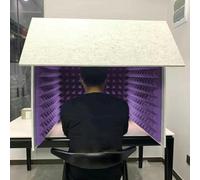 Estudio de grabación vocal portátil, Cabina de aislamiento micrófono tipo cubo, reduce el ruido, escudo aislante for estudios domésticos, grabación música y podcasting(Purple)