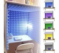 Estudio de grabación vocal portátil, Cabina de sonido fabricación propia, for una sola persona, con reducción ruido y aislamiento, ideal for casa, oficina estudio(Blue)