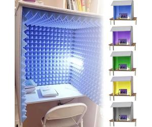 Estudio de grabación vocal portátil, Cabina de sonido fabricación propia, for una sola persona, con reducción ruido y aislamiento, ideal for casa, oficina estudio(Yellow)