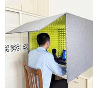 Estudio de grabación vocal portátil, Cabina vocal portátil, equipo de grabación sonido, micrófono espuma tipo cubo, ideal for estudio música, dormitorio y hogar(Yellow)